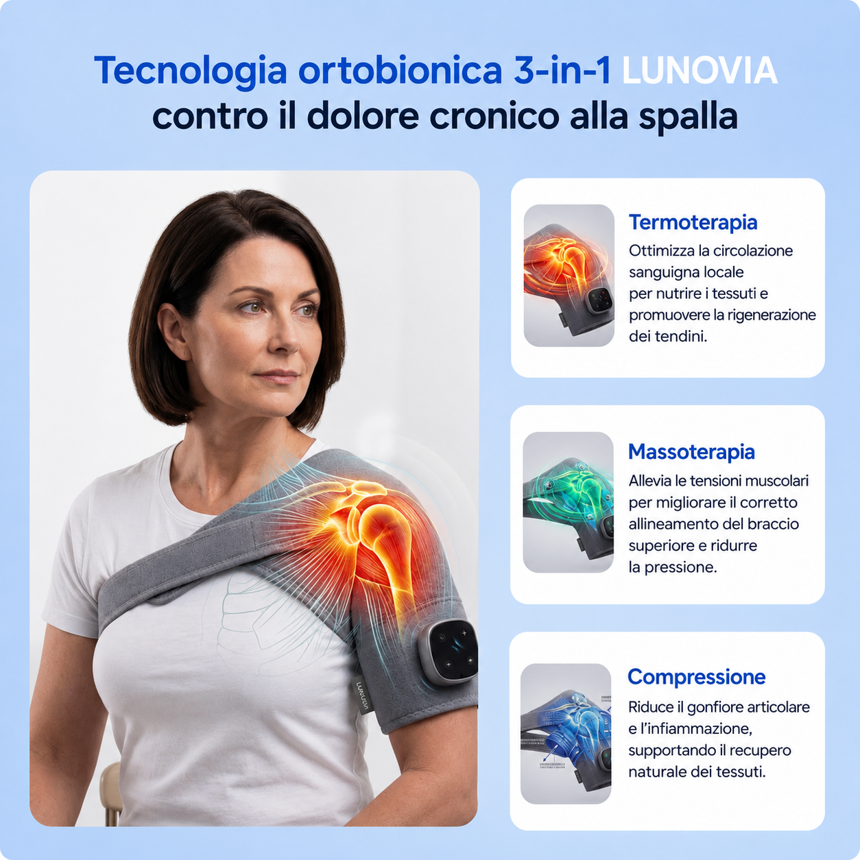 Massaggiatore per spalle 3 in 1 - Lunovia