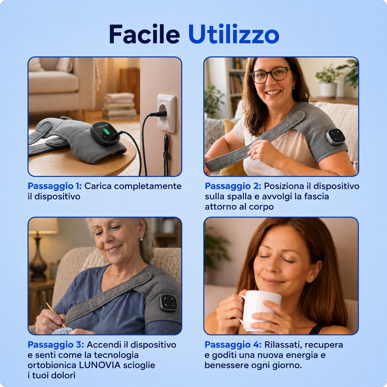 Massaggiatore per spalle 3 in 1 - Lunovia